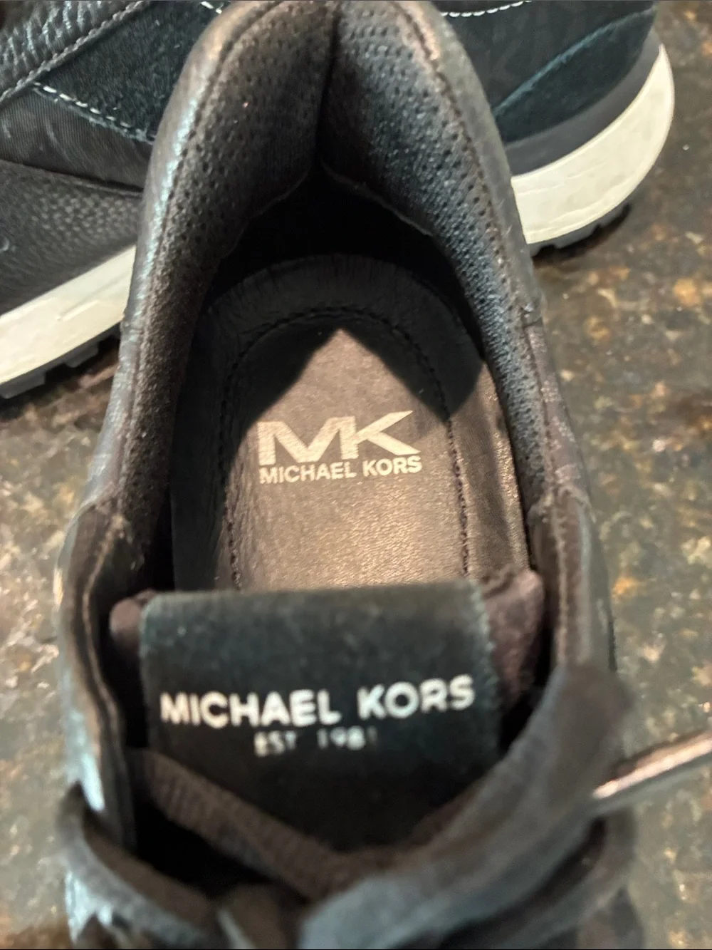 Michael Kors Men's Black Signature-Print Sneakers